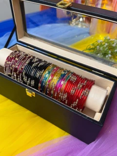 Premium 48-Piece Kashmiri Bangle Gift Box | Luxury Bangles Collection (Box included )