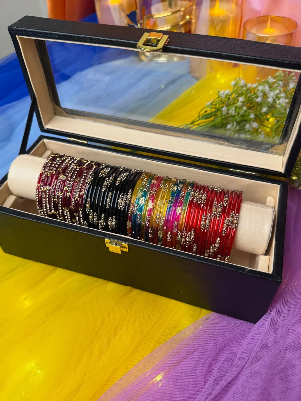 Premium 48-Piece Kashmiri Bangle Gift Box | Luxury Bangles Collection (Box included ) - 7