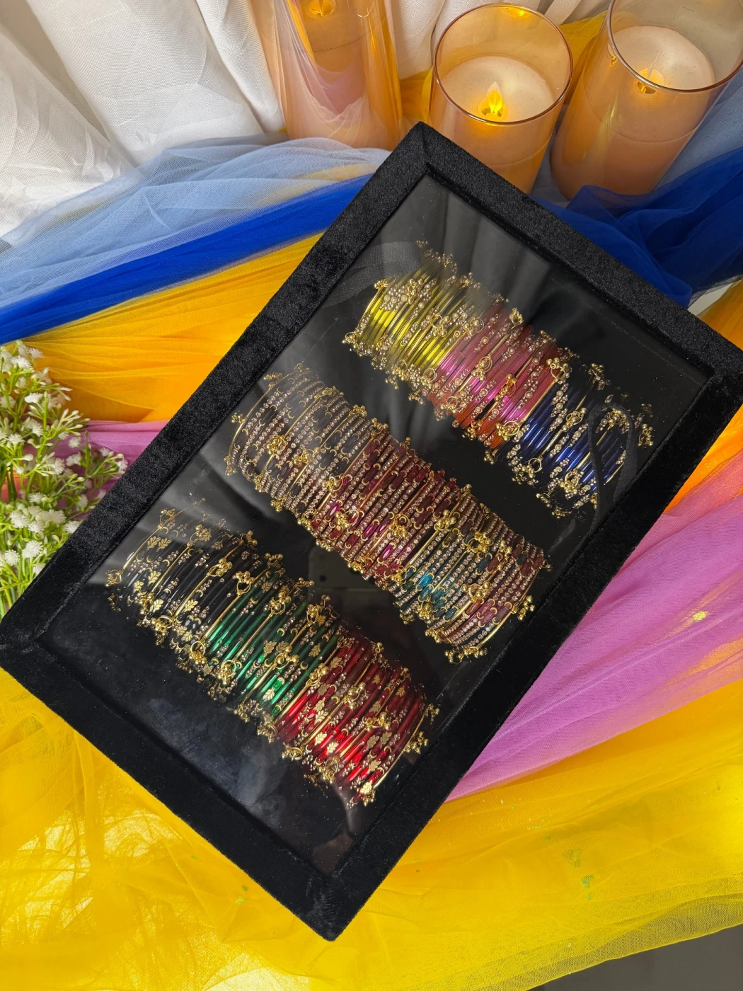 KADAM Khasmiri Jhumka Bangle Full Box with Box – 9 Premium Bangle Sets (Box included ) - 4