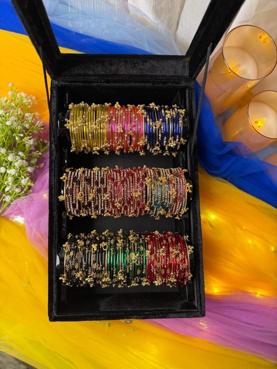 KADAM Khasmiri Jhumka Bangle Full Box with Box – 9 Premium Bangle Sets (Box included ) - 5