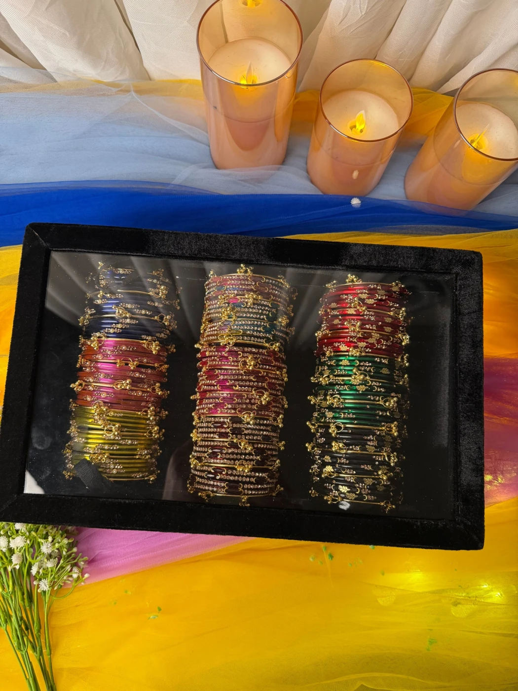 KADAM Khasmiri Jhumka Bangle Full Box with Box – 9 Premium Bangle Sets (Box included ) - 8
