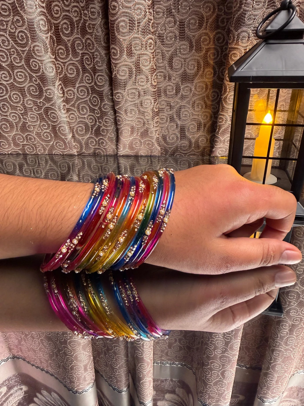 Kashmiri Multi Color Bangles Set - 2