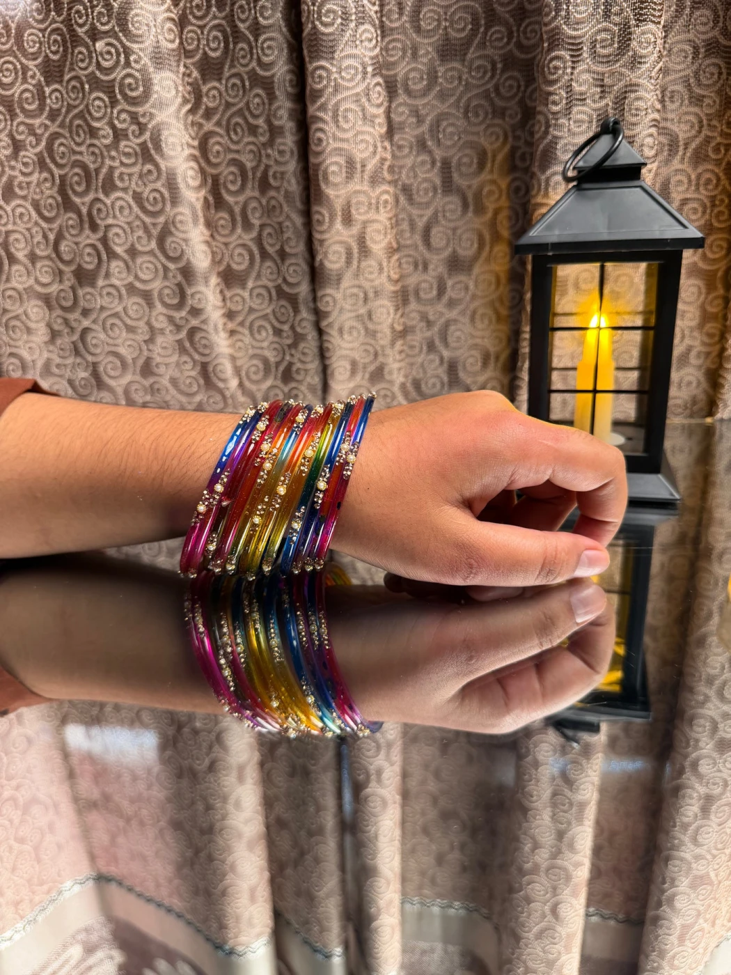 Kashmiri Multi Color Bangles Set - 3