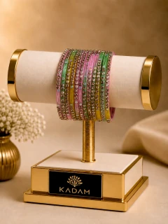 Kids Pastel Garden Kashmiri Bangles - 2 Sets (Two Hands)